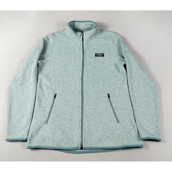 L.L. Bean Jackets & Blazers - L.L.Bean Fleece Jacket Womens Medium Green Gorpcore Hiking Outdoors Trail Knit